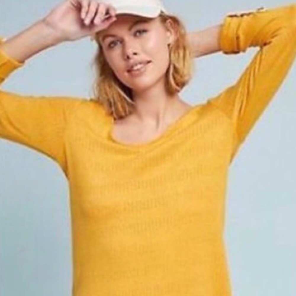 Anthro Akemi + kin Sylvie Pointelle Top